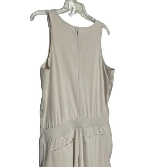 Athleta Brooklyn Utility Jumpsuit Abalone Size 14 Featherweight Stretch Romper - Picture 8 of 11